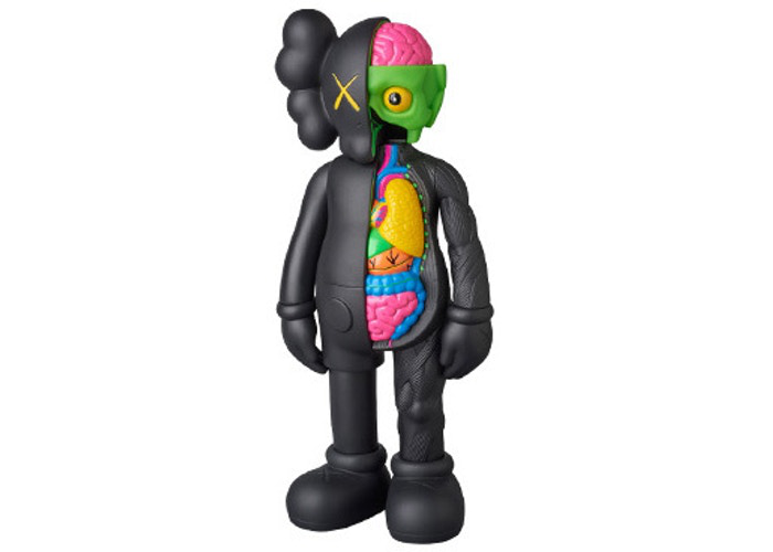 Figurine en vinyle KAWS Companion Flayed Open Edition noire