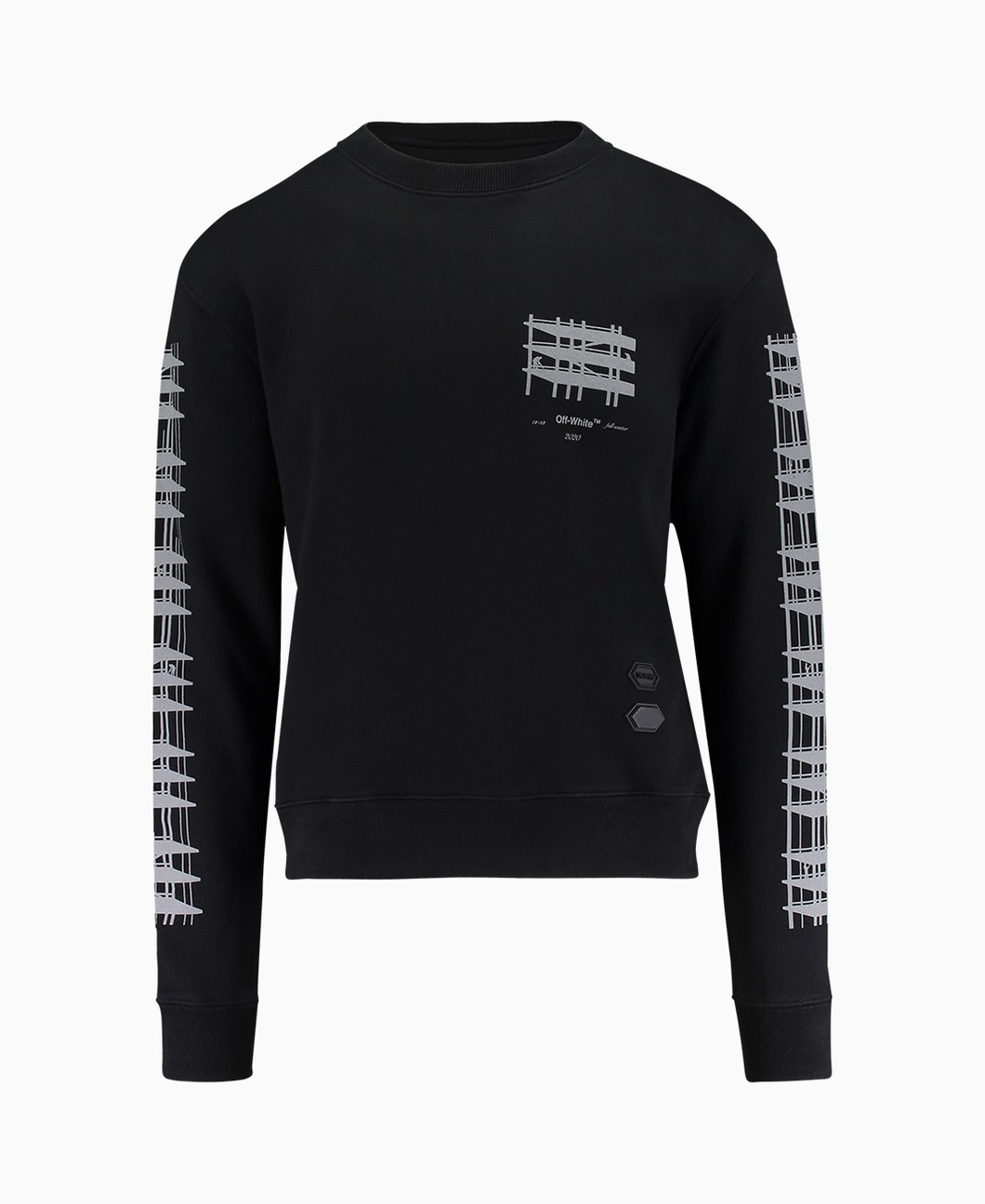 OFF-WHITE - Sweat ras du cou slim industriel en diagonale - Noir Taille XL