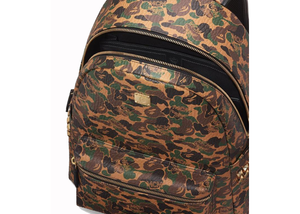 Sac à dos Stark MCM x BAPE de taille moyenne, camouflage Visetos