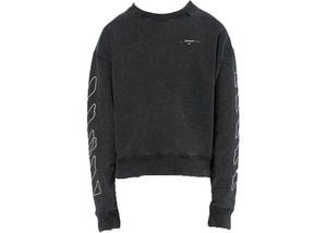 Sweat-shirt brodé à flèches abstraites OFF-WHITE Noir/Blanc Taille L