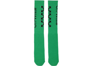 OFF-WHITE Arrow Socks Green/Black