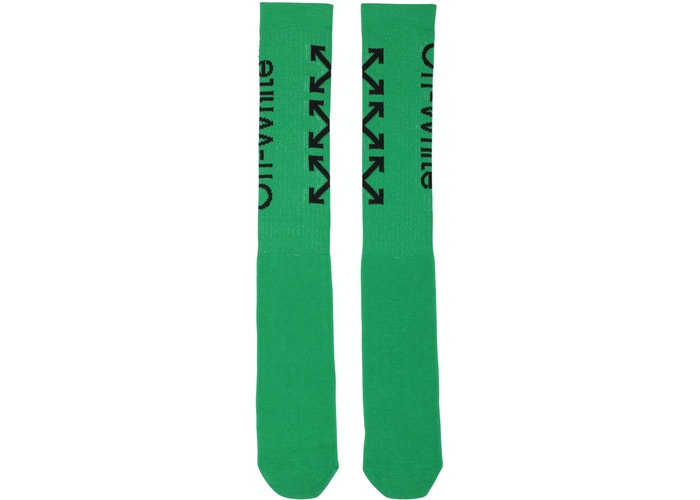 OFF-WHITE Arrow Socks Green/Black