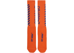 Chaussettes extensibles OFF-WHITE Diag Logo Intarsia Orange/Bleu