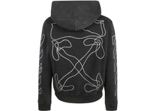 Load image into Gallery viewer, OFF-WHITE Embroidered Abstract Arrows Hoodie Black Size S
