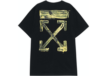 Charger l&#39;image dans la galerie, OFF-WHITE T-shirt oversize en acrylique Arrows S/S Noir/Jaune Taille L
