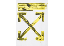 Charger l&#39;image dans la galerie, OFF-WHITE T-shirt oversize en acrylique avec flèches S/S Blanc/Jaune Taille S
