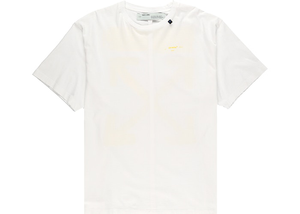 OFF-WHITE T-shirt oversize en acrylique avec flèches S/S Blanc/Jaune Taille S