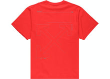 Charger l&#39;image dans la galerie, OFF-WHITE T-shirt oversize non fini Rouge/Argent Taille L
