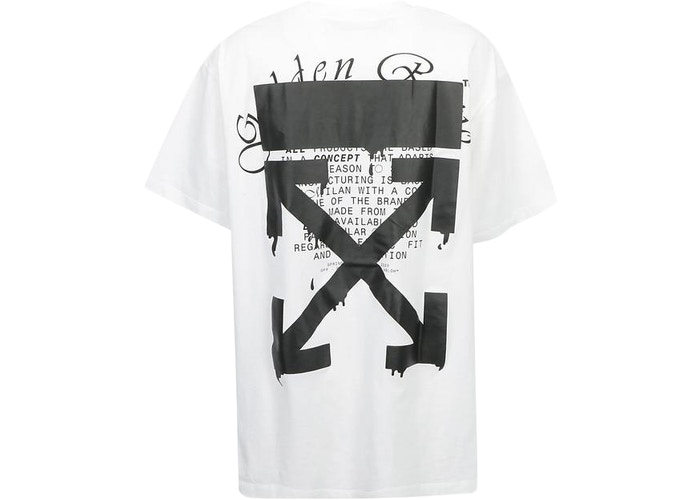 OFF-WHITE Dripping Arrows T-shirt à manches courtes Blanc Taille XXS