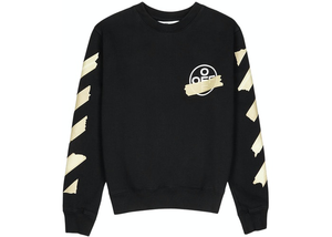 Sweat OFF-WHITE Tape Diag Arrows Noir/Beige Taille XL