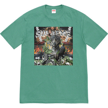 T-shirt Supreme Dragon Heather Dusty Steal Taille M 