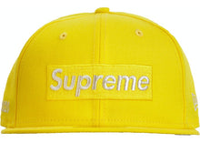 Load image into Gallery viewer, Supreme $1M Metallic Box Logo New Era Yellow Size 7.1/4
