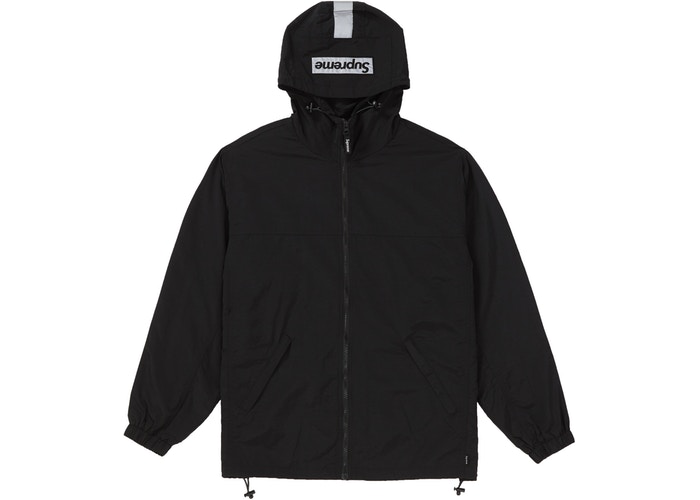 Supreme 2-Tone Zip Up Jacket Black Size XL