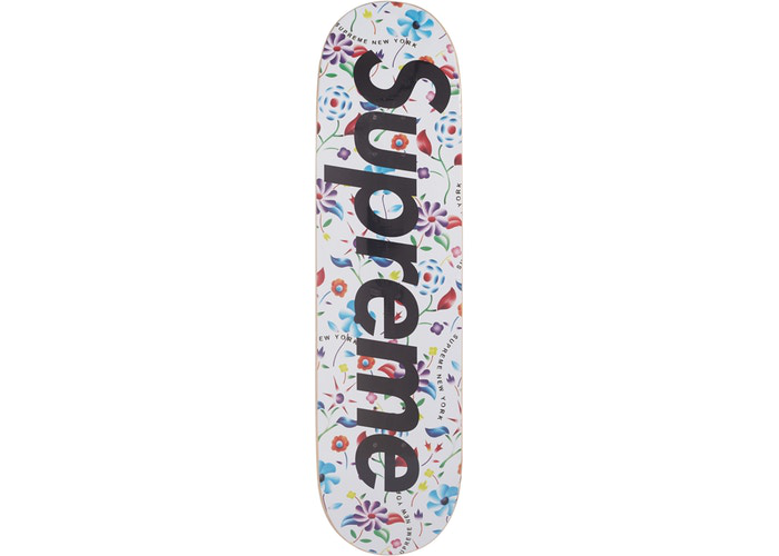 Planche de skateboard Supreme Airbrushed Floral Blanc