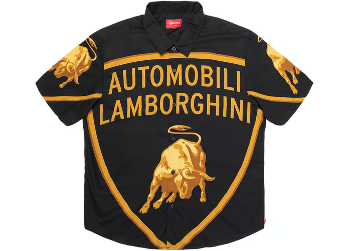 Chemise Supreme Automobili Lamborghini S/S Noir Taille M