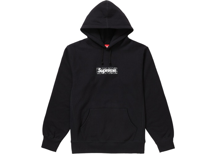 Sweat à capuche Supreme Bandana Box Logo Noir Taille M