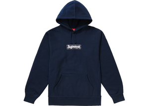 Supreme Bandana Box Logo Hooded Sweatshirt Navy Size M