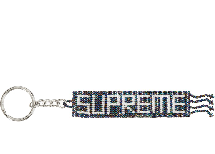 Porte-clés en perles Supreme multicolore 