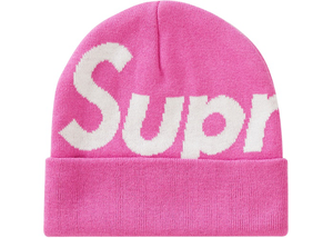 Supreme Big Logo Beanie Magenta