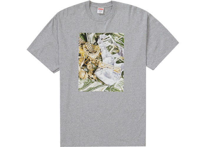 T-shirt Supreme Bling gris chiné taille M