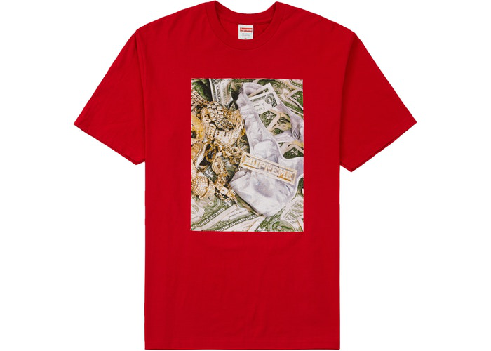 T-shirt Supreme Bling rouge brûlé taille M/L 