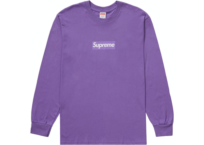 T-shirt à manches longues Supreme Box Logo Violet Taille M