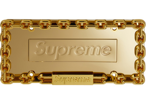 Cadre de plaque d'immatriculation Supreme Chain Gold