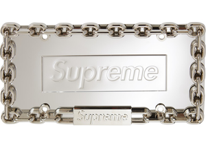 Supreme Chain License Plate Frame Silver