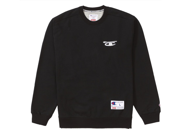 Sweat à capuche Supreme Champion 3D Metallic noir taille M