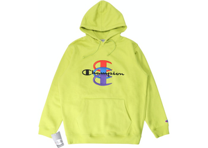 Supreme Champion Stacked C Hooded Sweatshirt Bright Green Size M