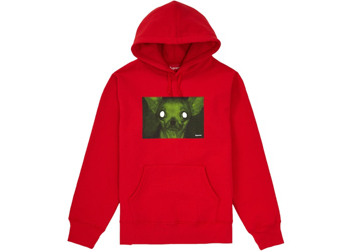 Supreme Chris Cunningham Chihuahua Hooded Sweatshirt Red Size L