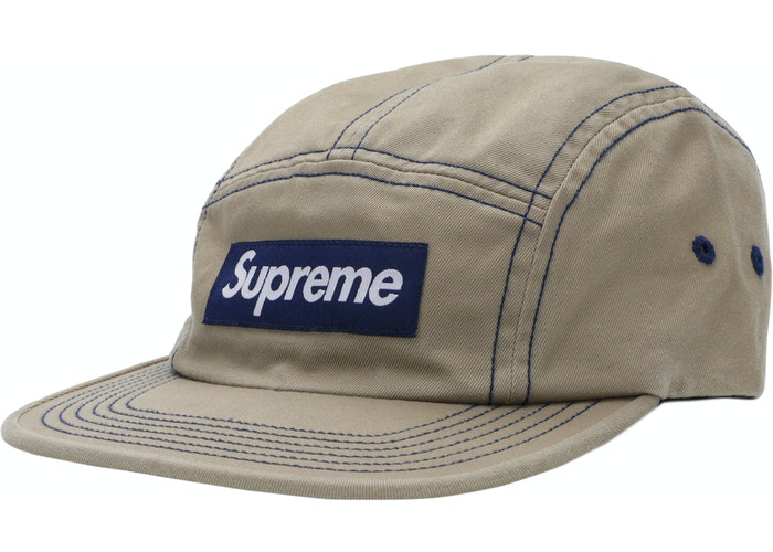 Supreme Contrast Stitch Camp Cap Tan