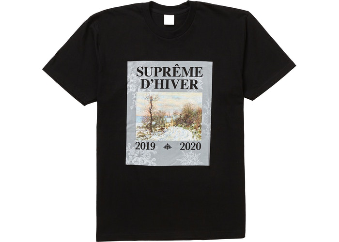 T-shirt Supreme D'Hiver Noir Taille M 