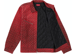 Supreme Diamond Plate Work Jacket Red Size S