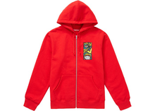 Load image into Gallery viewer, Supreme Disturbed Zip Up Hooded Sweatshirt Red Size L
