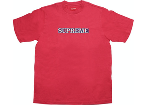 T-shirt Supreme à logo floral rouge poudré taille M / XL