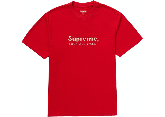 T-shirt Supreme Gold Bars Rouge Taille M