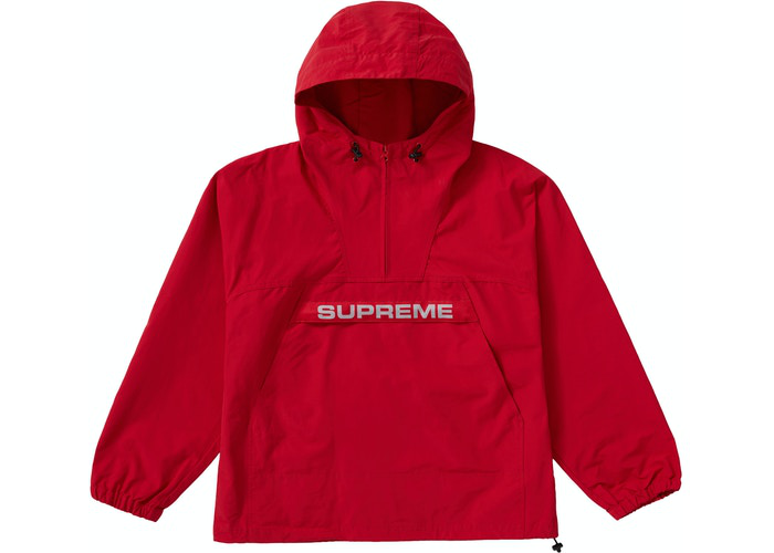 Anorak Supreme Heavy Nylon Rouge Taille L 