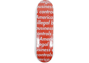 Planche de skateboard Supreme Illegal Business Rouge