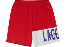 Load image into Gallery viewer, Supreme LACOSTE Logo Panel Sweatshort Red Size M
