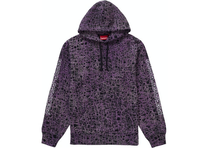 Supreme Marble Hooded Sweatshirt Purple Size L