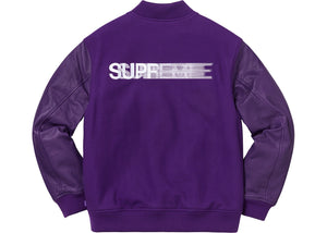 Supreme Motion Logo Varsity Jacket Purple Size S