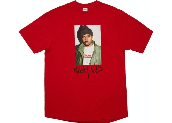 T-shirt Supreme Nas Rouge Taille M