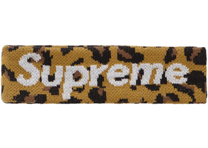 Bandeau à gros logo Supreme New Era motif léopard