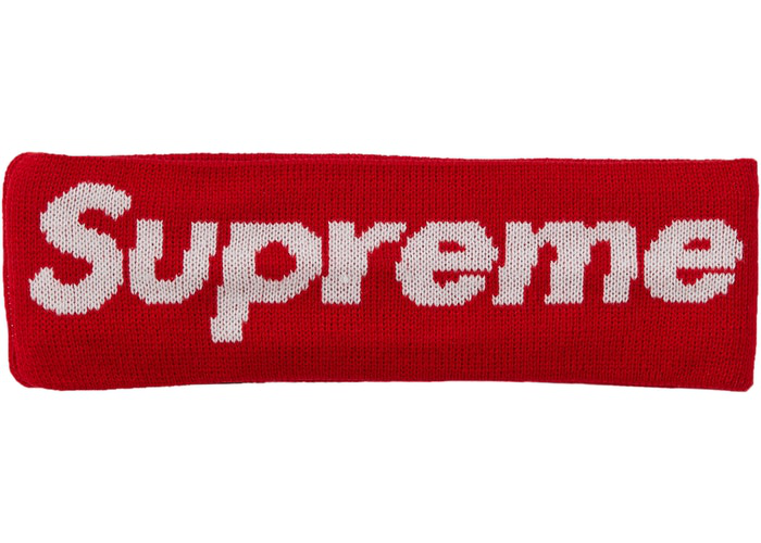 Bandeau à gros logo Supreme New Era Rouge (2018)