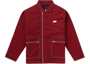 Veste de travail matelassée à double zip Supreme Nike Bordeaux Taille L