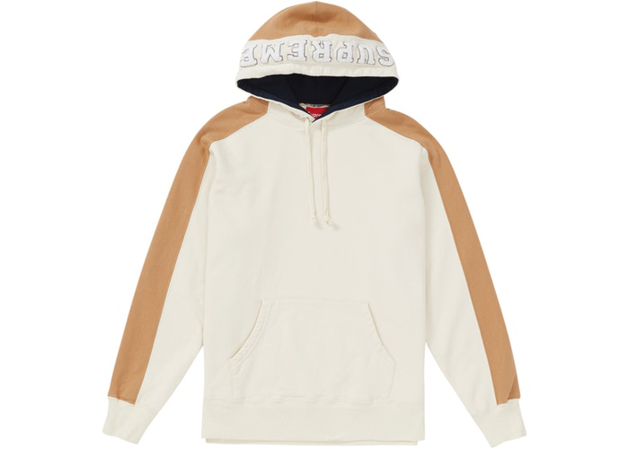 Supreme Paneled Hooded Sweatshirt Natural Size XL