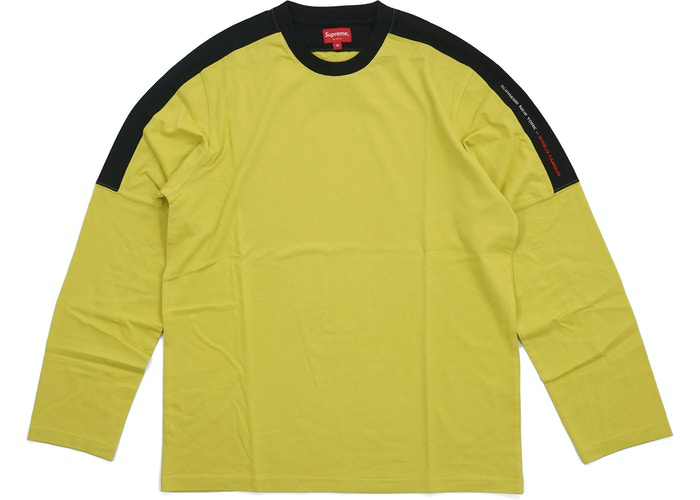 Supreme Paneled L/S Top Acid Green Size M