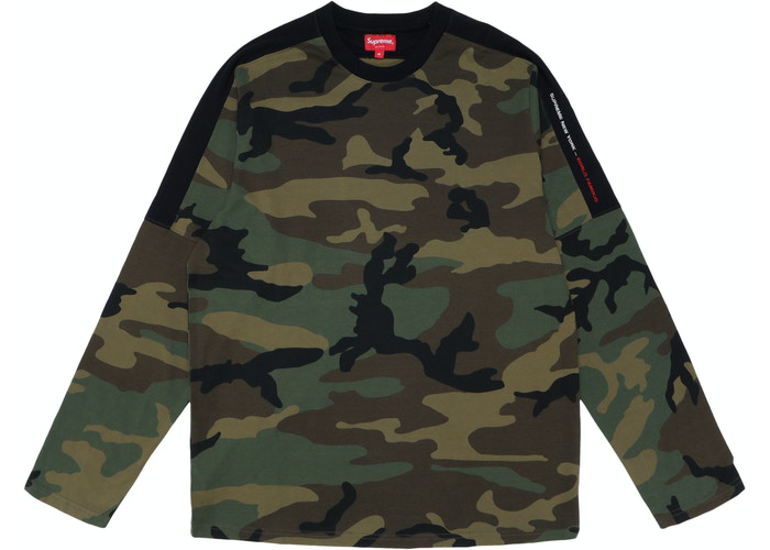 Haut à manches longues à panneaux Supreme Woodland Camo Taille L