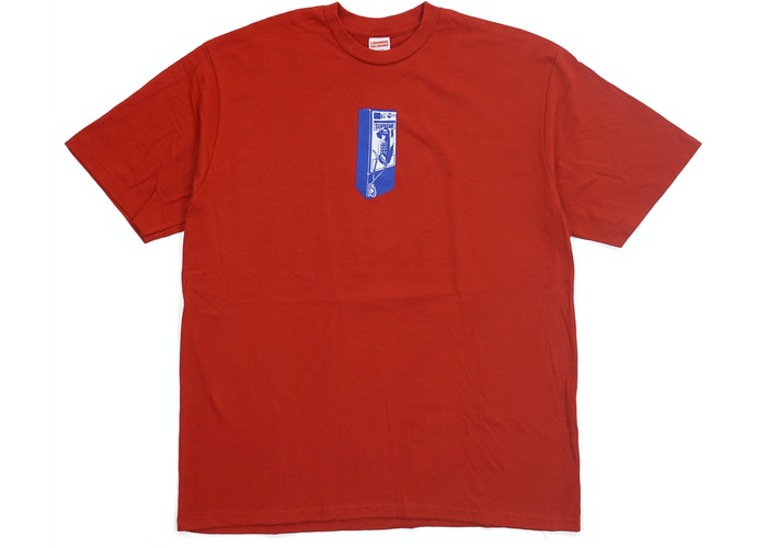 T-shirt Supreme Payphone Red Taille XL